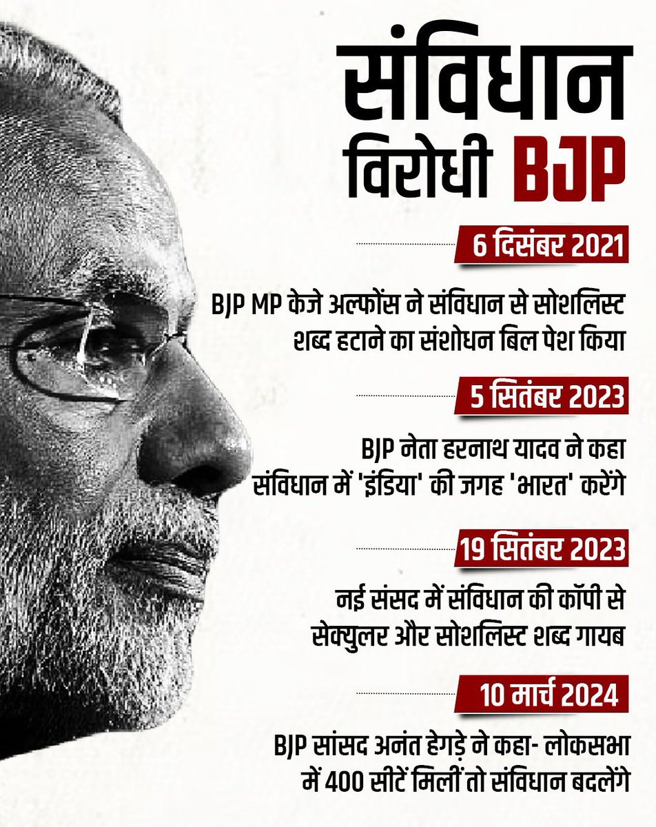 kkc_india's tweet image. संविधान विरोधी भाजपा l 

#Constition #legislativas2024 #SaveDemocracy #saveConstitution