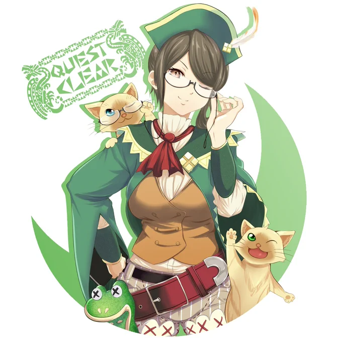 祝モンハン20周年!ってことで一番やりこんだであろうMH4の受付嬢さん! 
