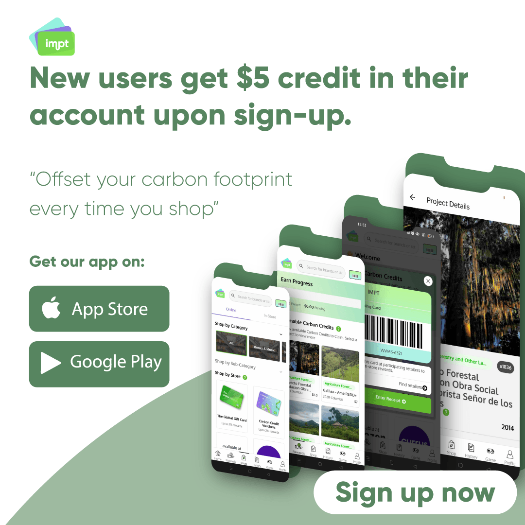 IMPT_token's tweet image. New to IMPT? Sign up now &amp;amp; receive $5 credit instantly! Every purchase counts towards a greener future! 
Join us: platform.impt.io/user/sign-up 
#ShopSustainable #SaveThePlanet #SignUpReward