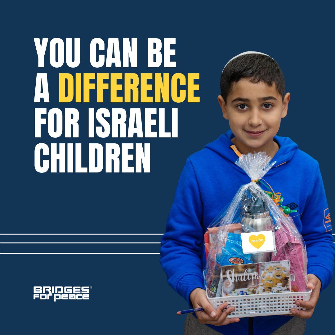 BridgesForPeace's tweet image. Every meal, every gift, every laugh—creating a lasting impact in the lives of Israeli children through our Feed A Child Program. 

Bridges For Peace supports 345 Israeli children, and you can be a part of this lasting impact. Bless an Israeli child.

bridgesforpeace.com/donate?fund=Fe…