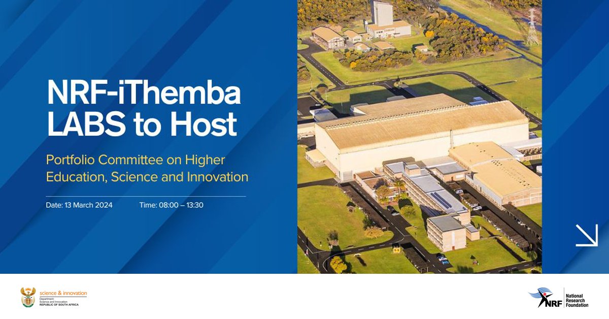 NRF-@iThembaLABSCape will receive the Portfolio Committee on Higher Education, Science and Innovation at its Cape Town campus on 13 March 2024. The Committee will tour SAIF and hold its Science, Technology and Innovation Legacy Report meeting: nrf.ac.za/nrf-ithemba-la…