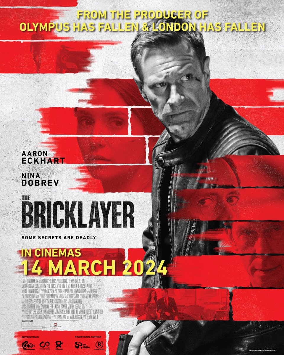 Aaron Eckhart's #TheBricklayer, spying in GSC this 14 March 💥