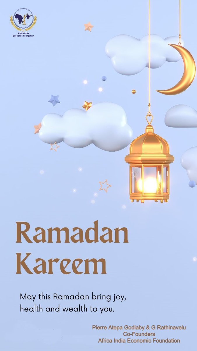 #AIEF #TEAMAIEF #FuturewithAfrica  wishes to all May this #Ramdan brings joy, health and wealth.  #ramdan2024  @Velu1957  @PierreAtepa