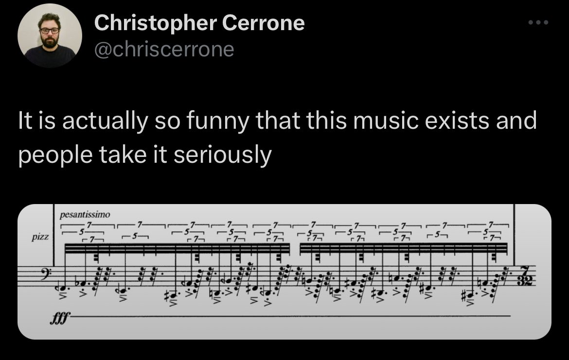 Sad when fellow composers feel the need to publicly poke fun at other composer’s work.