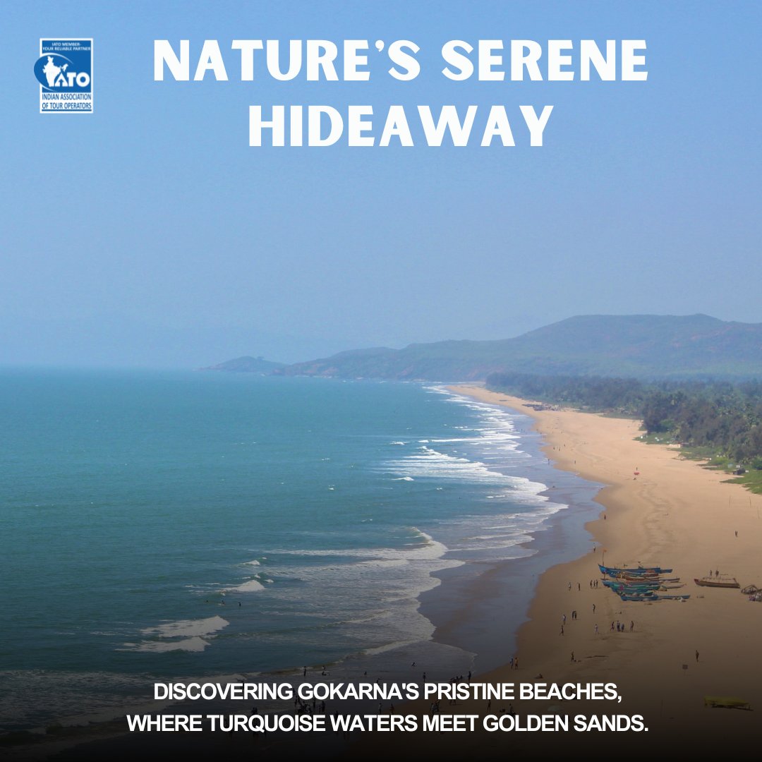 Escape to the untouched beauty of Gokarna's pristine beaches, where every wave whispers tranquility and every sunset paints a masterpiece. 🌊☀️ . . . . #IatoIndia #IncredibleIndia #KarnatakaTourism #Gokarna #PristineBeaches #NatureEscapes #SereneHideaway #BeachLife #GoldenSands