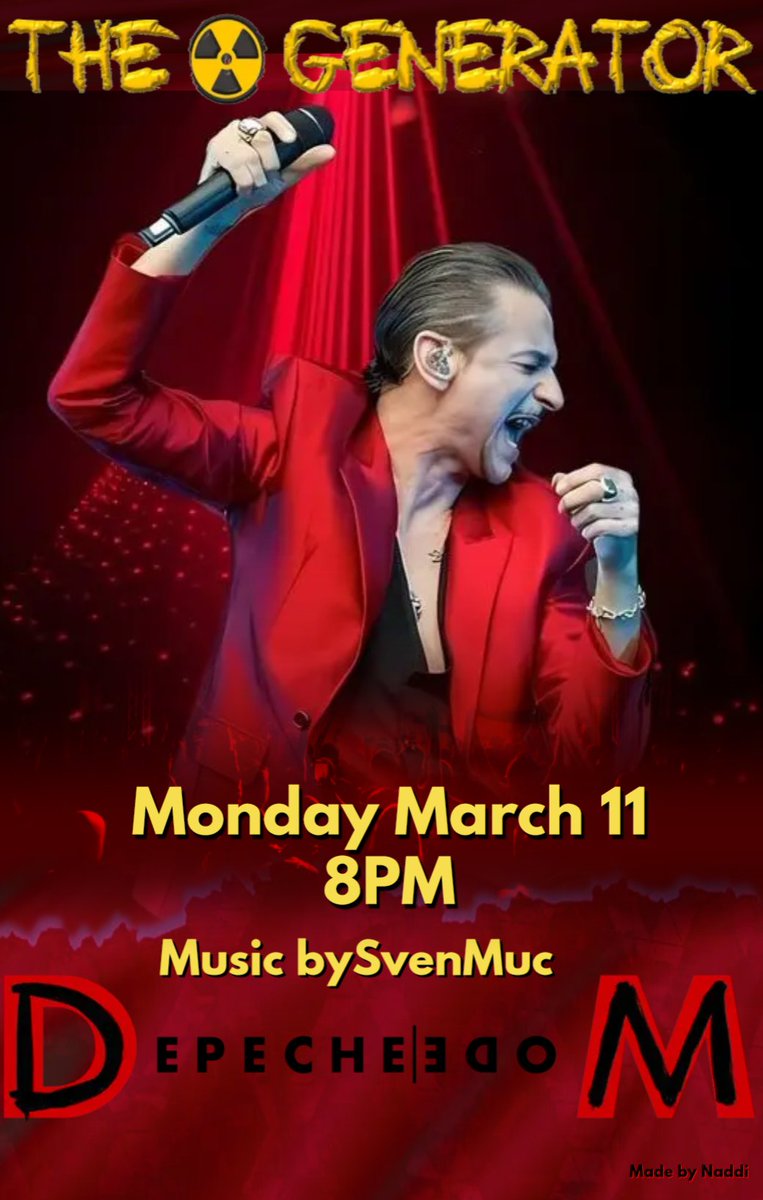 The☢GENERATOR® öffnet wieder seine Pforten für euch!!! Das Team heißt euch willkommen. Wir bieten euch einen unvergesslichen musikalischen Abend mit der DEPECHE MODE PARTY, habt Spaß und tanzt bis zu unserem The☢GENERATOR® wackelt....!!!!!
