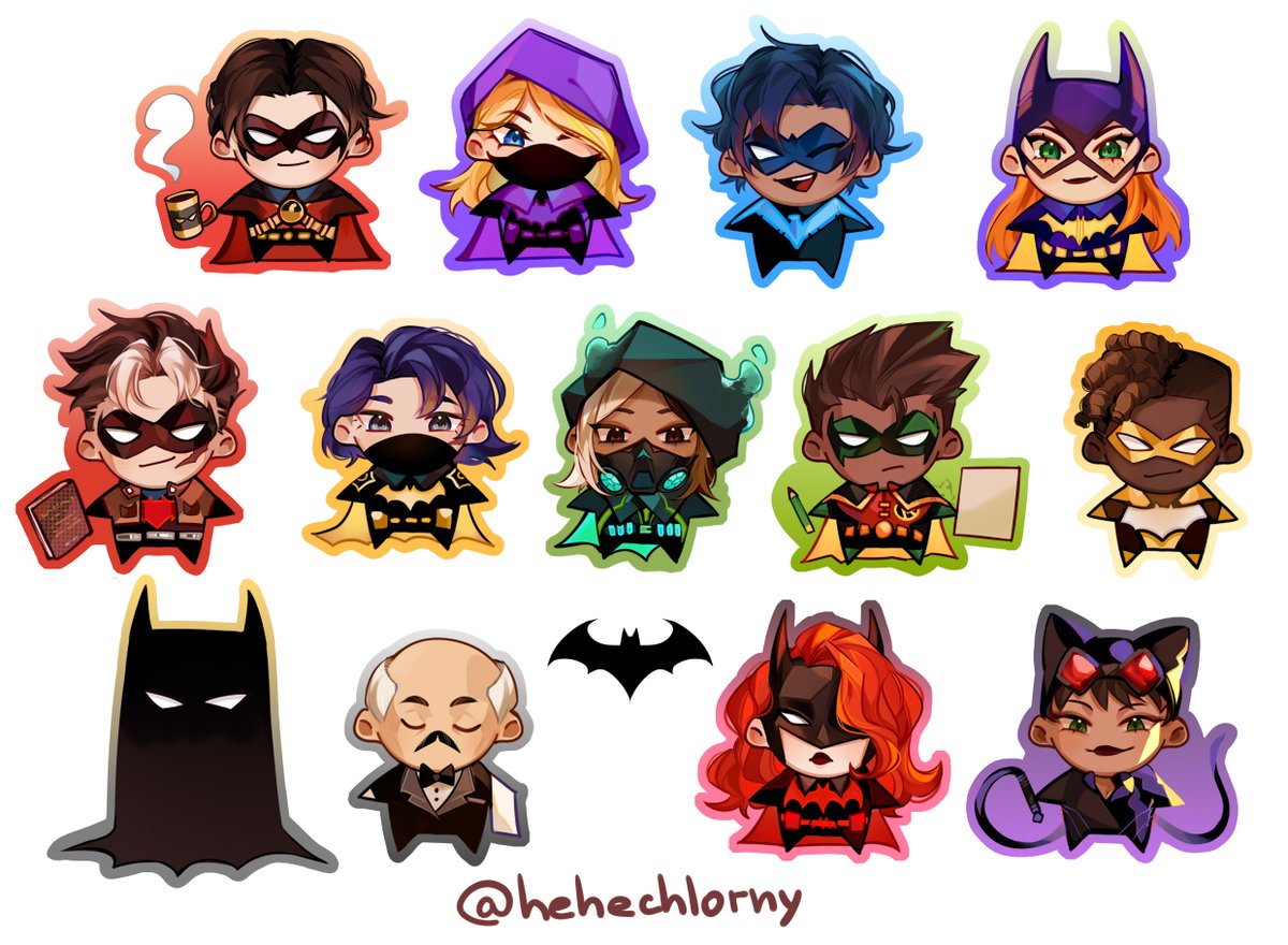 I want to make small acrylic stands and put the batfamily on my table #dc #dccomics #Batman #Batfamily #Nightwing #redhood #redrobin #robin #batgirl #oracle