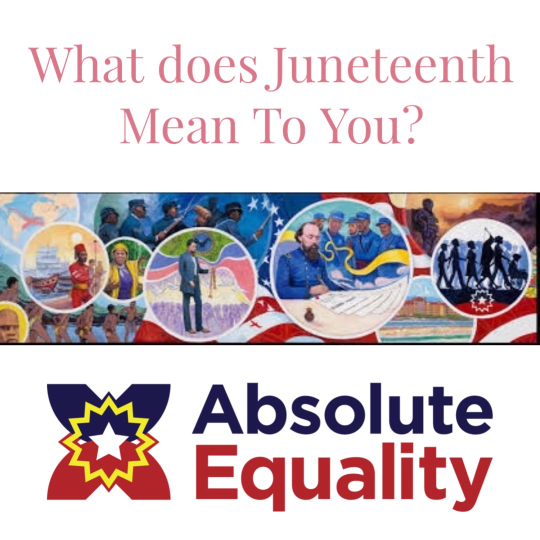 AEJuneteenth's tweet photo. As we turn the clock ahead for Daylight Savings let’s look back to our FIRST Absolute Equality Juneteenth Mural in Galveston Texas. As our nation implements Juneteenth into their yearly celebration, we want to know what does Juneteenth mean to you?   #AbsoluteEquality #juneteenth https://t.co/RonjTjT8Ix