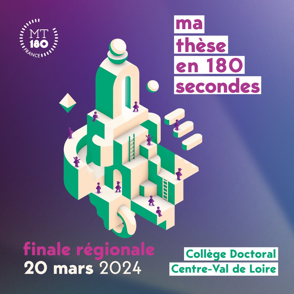 🗓 Rdv dans une semaine, mercredi 20 mars à 15h pour la finale #MT180 du Collège doctoral Centre Val de Loire ! + d'infos 👉 mt180.univ-tours.fr @FranceUniv @CNRS @Univ_Orleans @insacvl