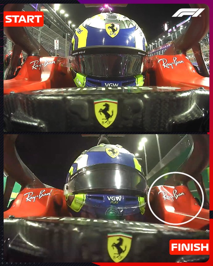SembalapID's tweet photo. Headrest milik Ollie nampak penyok setelah balapam GP Arab Saudi kemarin. Ini menunjukkan bahwa Bearman harus meningkatkan kekuatan fisiknya jika ini naik kelas ke F1. https://t.co/xEr44go8Af