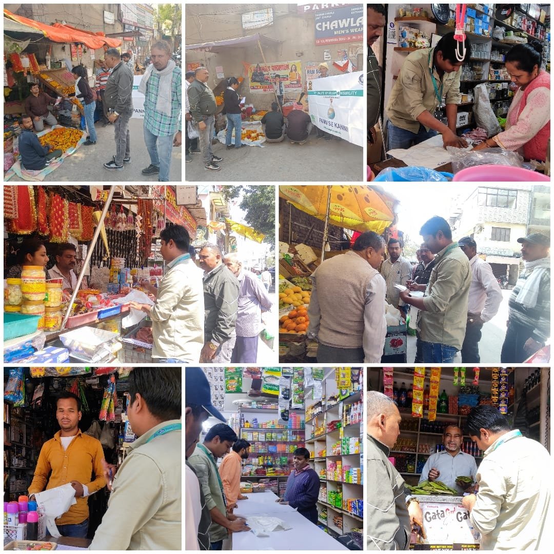SBM_MCD's tweet photo. Under guidance of @dckpzmcd , ITC WOW with Keshavpuram zone sanitation team created an awarness on harmful effect of using SUP amongst the market goers and street vendors at CD DDA Market, Pitampura.
#beatsingleuseplastic
@LtGovDelhi
@OberoiShelly
@GyaneshBharti1 https://t.co/Piuysiazwi