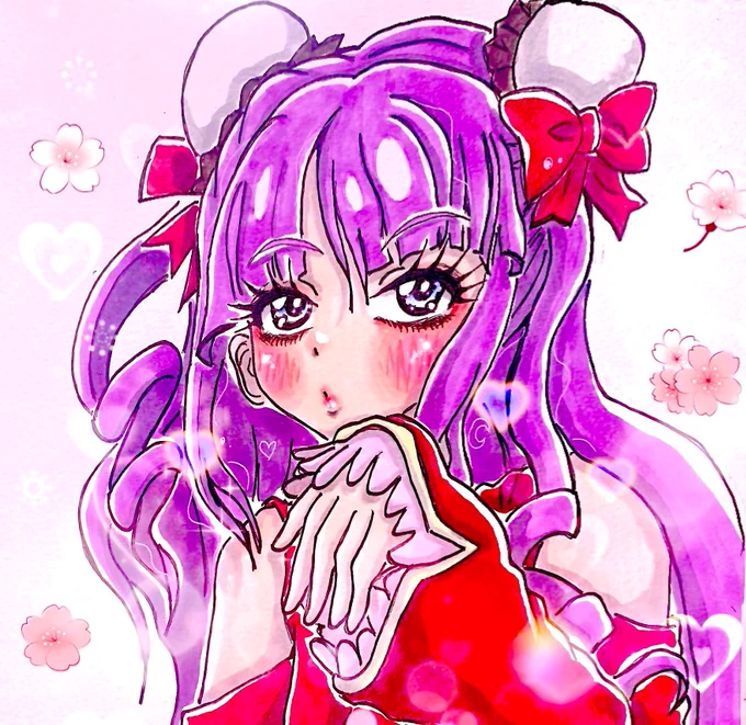 まどかさんには見えないけど、チャイナまどかさんのつもりだったイラストまた描きたいね 