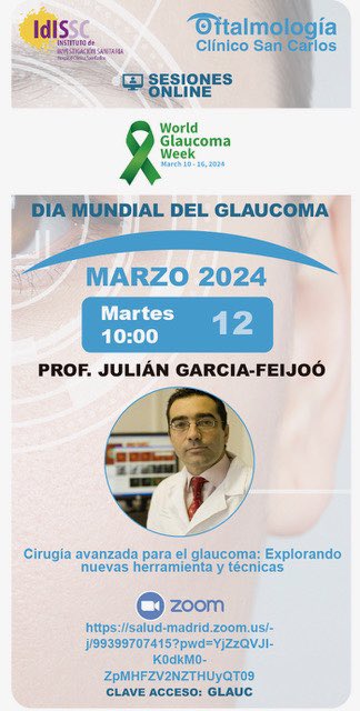 Mañana 12 marzo, tendrá lugar una conferencia del Prof. García Feijoo, a las 10 am, online. Os esperamos
