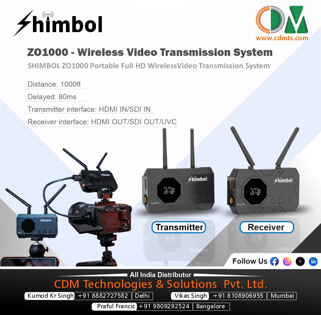 ZO1000 - Wireless Video Transmission System...
#shimbol #Hdmi #Sdi #uvc #hd #ZO1000 #wireless #Transmitters #transmitter #transmission #wirelesstransmitter #wirelesstransmitters #cdm #cdmts #cdmtechnologies #cdmgroup