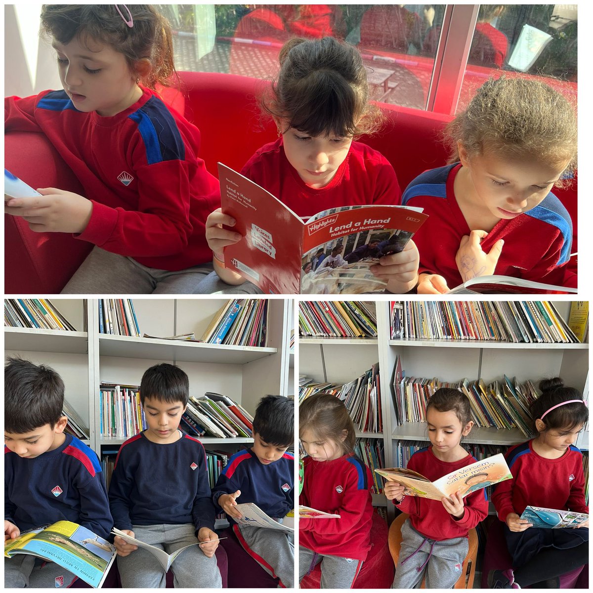 BKkarsiyaka's tweet photo. In the occasion of the 'Book Day' our 1st graders did many fun activities. They visited the library, read books and had fun while preparing their own bookmarks 📚📖 https://t.co/RyAB2aQqol