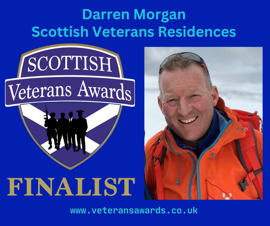 Congratulations to Darren Morgan, Activities/Join in Live Well Officer with SVR, whose work has been recognised with a place in the finals of the 2024 Scottish Veterans Awards. Good luck and well done to all the other finalists. #veterans