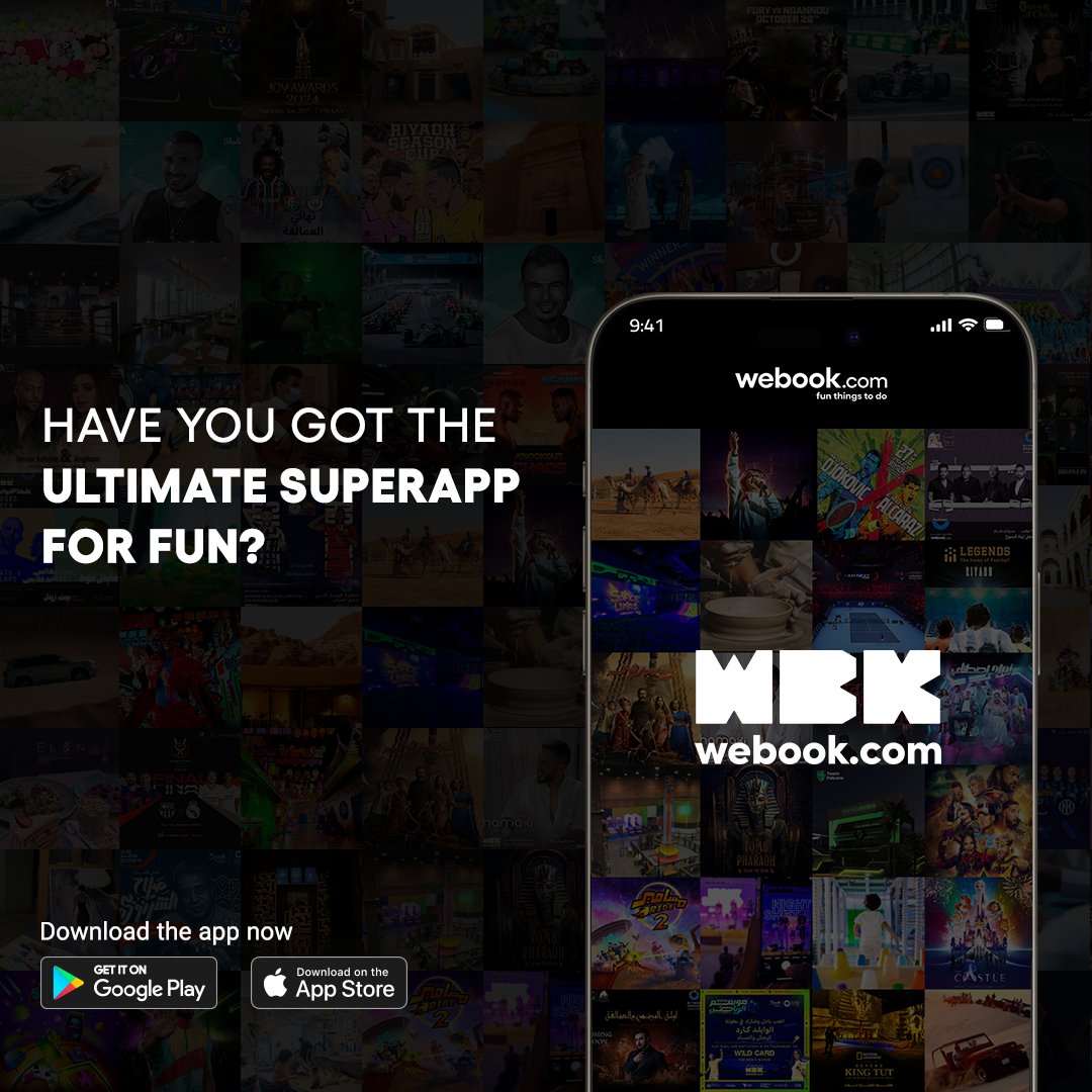 4 أيام من العد التنازلي⏳ أربعة أيام وتبدأ رحلة جديدة من الإثارة! هلا يللا بتتحول لـ <a href="/webook/">webook.com Saudi | ويبوك.كوم السعودية🇸🇦</a> 🚀 استعدوا لرحلة مليئة بالمتعة والفعاليات الرهيبة اللي ما تنتهي. تابعوا <a href="/webook/">webook.com Saudi | ويبوك.كوم السعودية🇸🇦</a> ولا تفوتوا الجديد! #هلا_يلا_إلى_webook