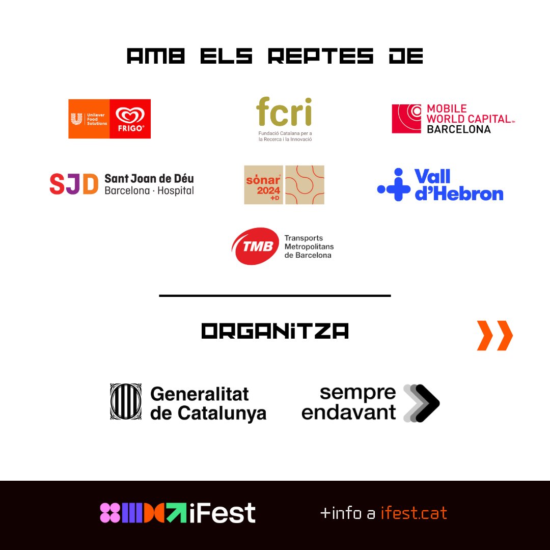 TMB_Barcelona's tweet photo. 💡 Aquesta és la proposta formulada pels responsables d’Innovació i Transformació Digital de TMB i adreçada a joves d'entre 15 i 30 anys.
Inscriu-te a l'iFestcat fins al 21 de març! https://t.co/BM6NhOz2RE
#TMBinnova #busbcn #recercacat #empresacat #innovació #emprenedoria https://t.co/lKlKOiHG2t