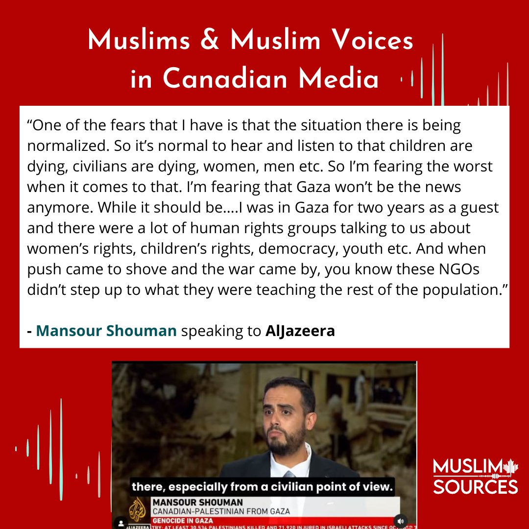 MuslimSources's tweet image. (1) Our highlights of Muslims and Muslim voices in Canadian media this past week:  #amplifyingMuslimvoices