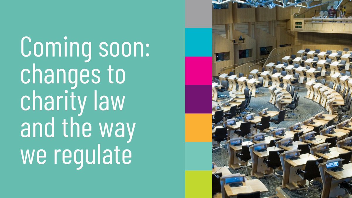 Next month, there will be some changes to Scottish charity law and the way we regulate. The new measures of the Charities (Regulation and Administration) (Scotland) Act 2023 will begin to come into force from 1 April 2024. Find out more 👇 buff.ly/49pXQkO