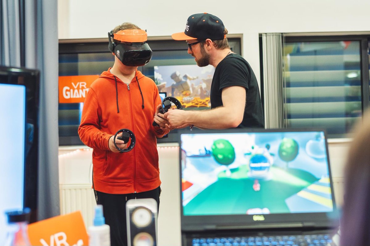 vrgiants's tweet photo. 🥇🥈VR Giants won the SAGA Grand Price and the Audience Choice Award presented by @GameDevGraz  at the @button_Festival in Graz last weekend.
Thanks to the jury, all organizers and everyone who voted for VR Giants. 🥳 https://t.co/dfdt5XwQVH