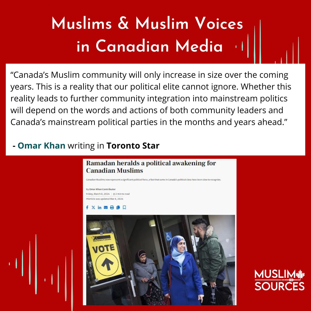 MuslimSources's tweet image. (2) Our highlights of Muslims and Muslim voices in Canadian media this past week:  #amplifyingMuslimvoices