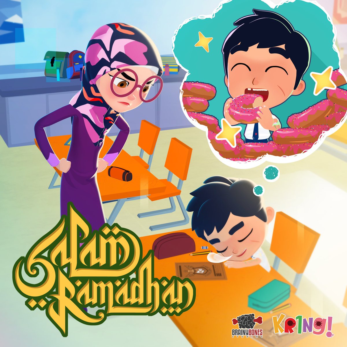BBonesStudios's tweet photo. Ramadan Kareem to all muslims all over the world from us at Brainy Bones Studio! ✨
May Allah accept all our prayers and our fasting be meaningful. 🫶
#Ramadan2024
#BrainyBones
#KRING
#AniMy https://t.co/c8BFLKoMb6