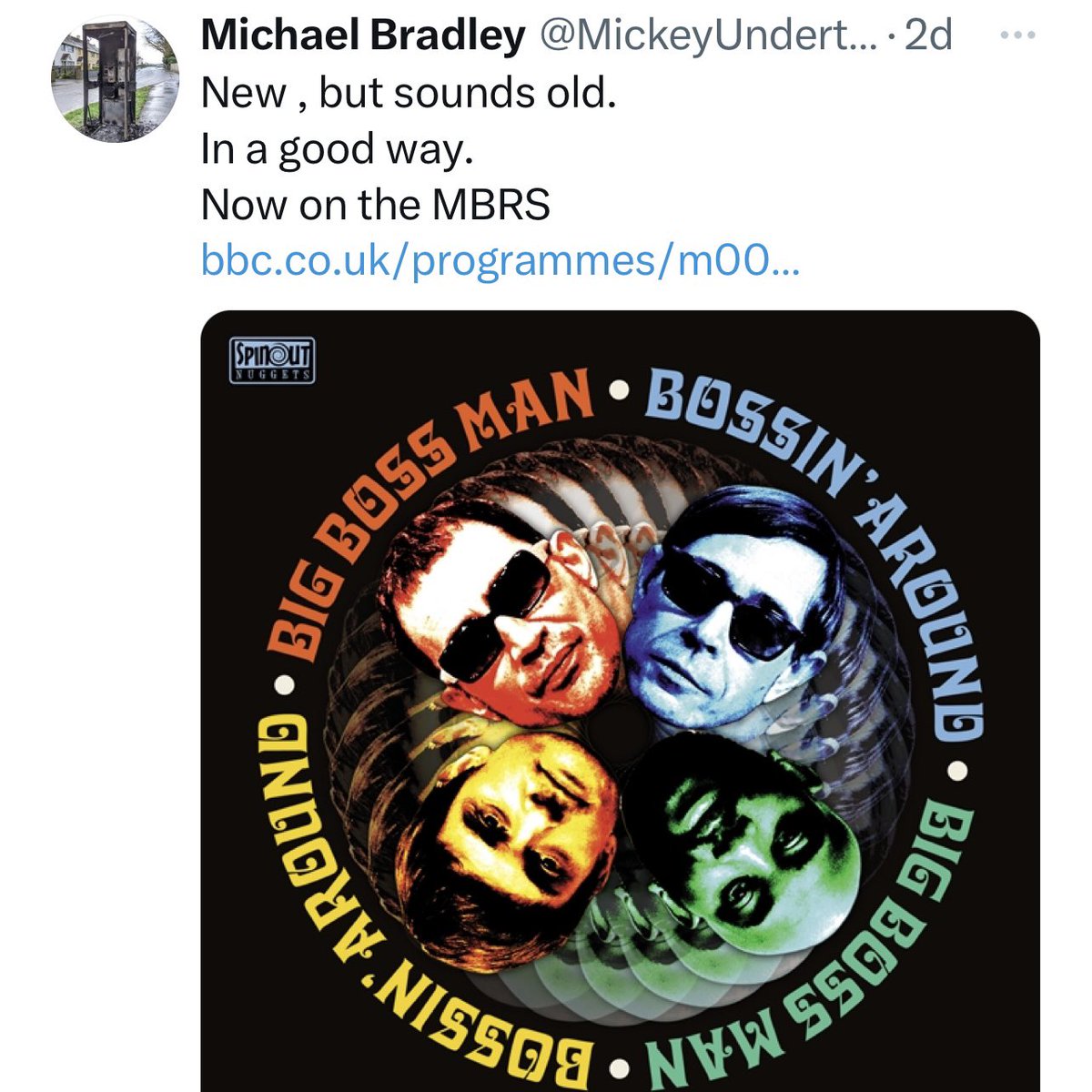 Many thanks to @MickeyUndertone for playing ‘DAs Freak’ from @BigBossManMusic on The Mickey Bradley Record Show, on BBC Ulster on Friday. Check it all out here - bbc.co.uk/sounds/play/m0…