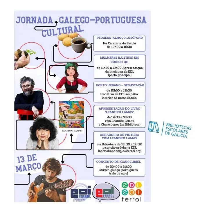 Jornada cultural galego-portuguesa na EOI de Ferrol dlvr.it/T3vgN2
