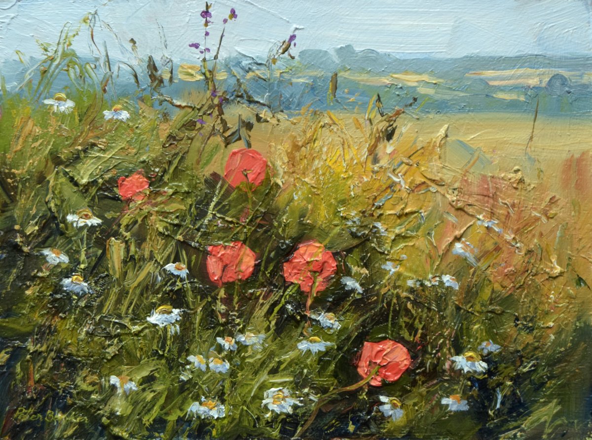 peterjbarker's tweet photo. 'Poppies and Mayweed', oil 6 x 8 inches. Yesterday was such a miserable day, I thought I would do something cheery, so here it is. I described the vegetation with a lot of palette knife marks.
#poppies #poppypainting #paintingofpoppies #mayweed #cornfieldflowers https://t.co/YErYG3AOs3