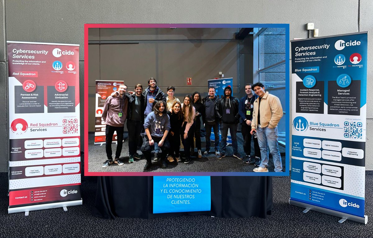 ¡ <a href="/1NC1D3/">INCIDE</a> otro año más en la <a href="/rootedcon/">/RootedCON</a>! 
Gracias a los organizadores y a todos los que visitaron nuestro stand! 🙌 Fue increíble interactuar con vosotros y discutir sobre cómo podemos fortalecer vuestra seguridad. 🔐