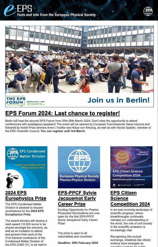 📨Still time to read the latest issue of e-EPS! 👉tinyurl.com/yxn4jxzj #EPSForum2024