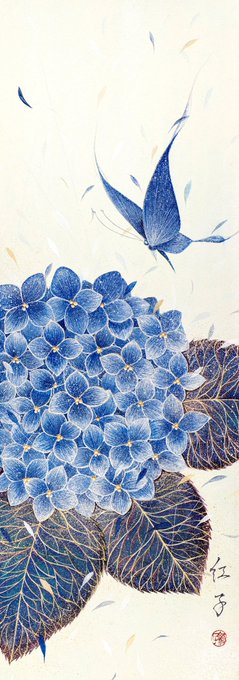 「hydrangea simple background」 illustration images(Latest)