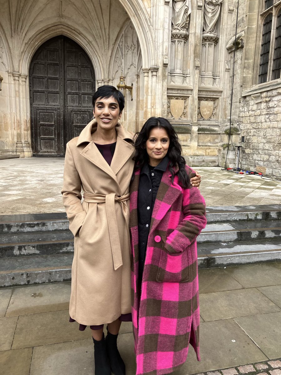 Just before we set to work…with ⁦@SonaliShah⁩ at Westminster Abbey for #CommonwealthDay Service. Do watch at 2.15pm on ⁦@BBCOne⁩ and ⁦@BBCiPlayer⁩