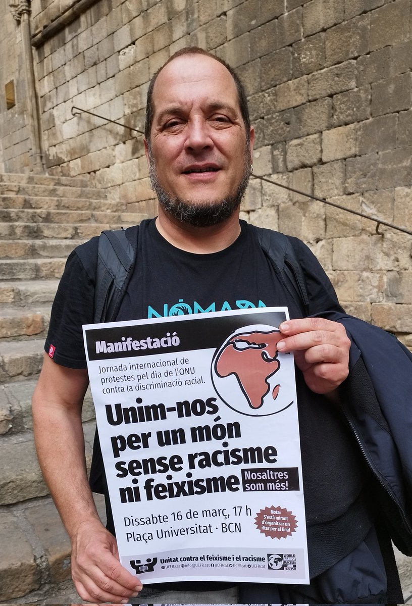 El periodista <a href="/HiginiaRoig/">David Fernàndez 💚✊🏿</a> fa crida per la mani #16M Unim-nos per un món sense el racisme ni el feixisme #WorldAgainstRacism

Ds 16 de març, 17h
Pl. Universitat, BCN
+info ucfr.cat/2024/02/15/man…

#ProuRacisme #PEMAmata #RegularizacionYa
#StopDeportaciones #FeixismeMaiMés #CIEsNO