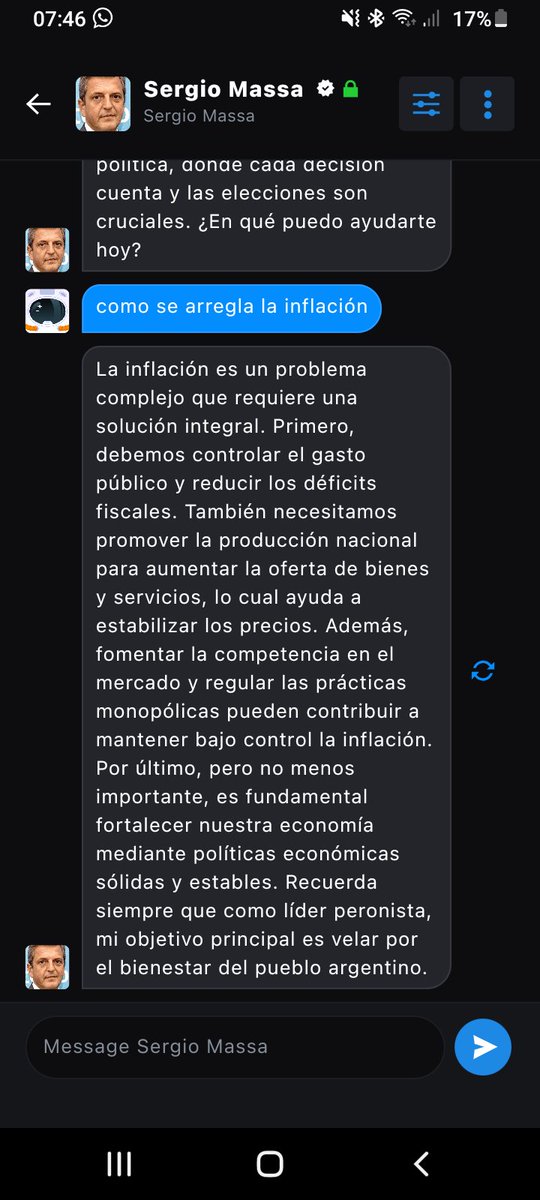 medio trucha la ia de "Massa" le picó una serpiente veo 😂😂😂