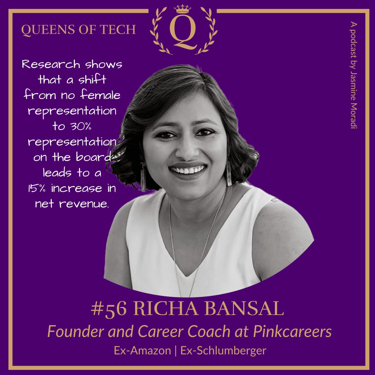 QueensofTech's tweet image. 🎙 👑 Tech Queen Richa Bansal's mission is to help high achievers stop underselling themselves, land high-impact leadership roles on their terms, and achieve purpose, freedom, and financial success. queensof.tech #WomenInTech #Leadership #DEI #Podcast #AI #QueensofTech