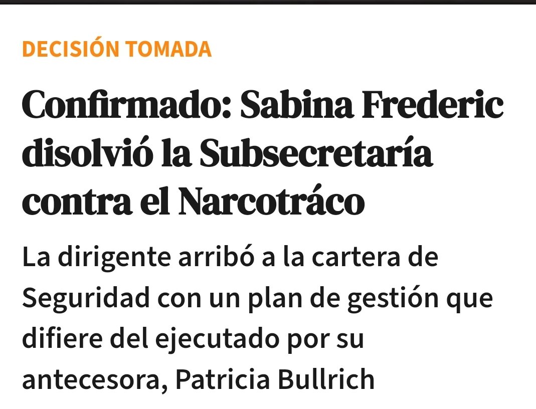 Lo primero que hizo en seguridad Alberto Fernandez apenas asumió fue disolver la subsecretaria de lucha contra el narcotráfico.  Un pais con buena gente.