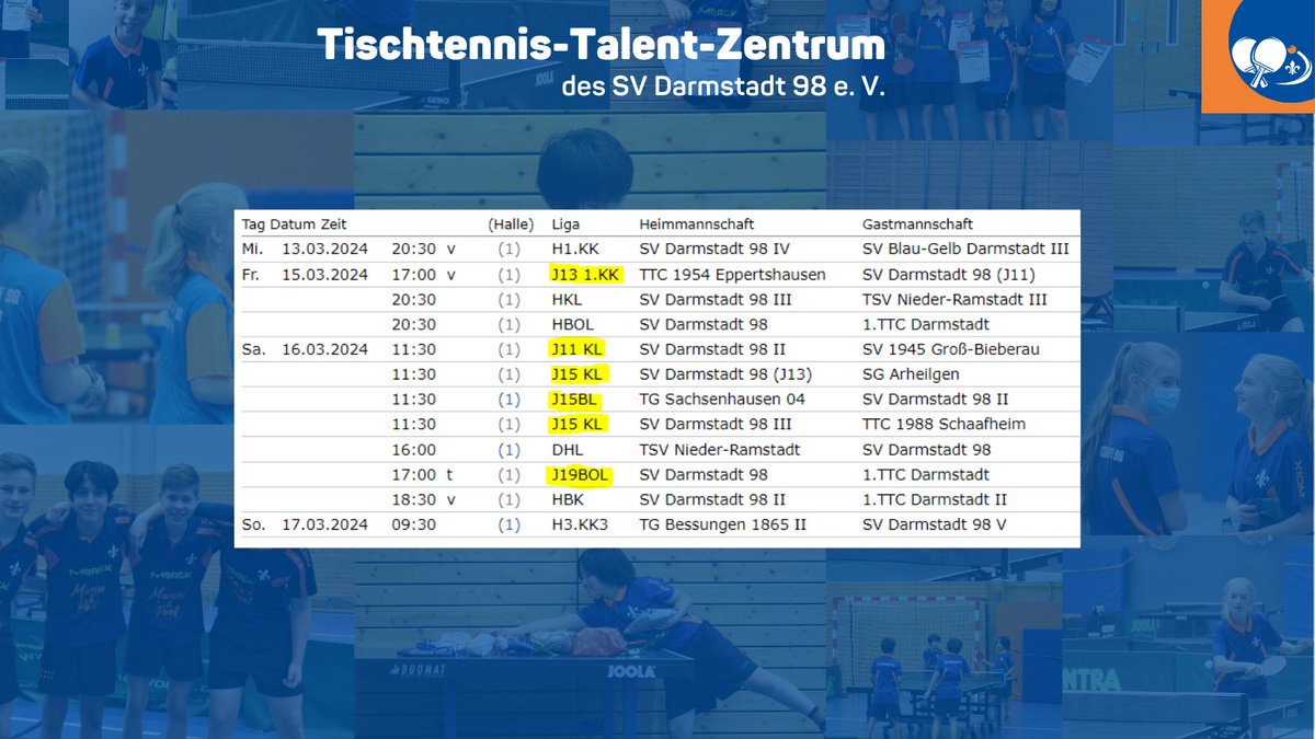 sv98tt's tweet photo. Die Spiele der Woche: für die Herren IV erwarten zum Spitzenspiel des SV BG Darmstadt. Der Sieger ist noch im Aufstiegsrennen😍. 
#tischtennistalentzentrum #merckgroup #alfredgrafgmbh #lorissports #dashandwerk #hwkfrankfurtrheinmain #tabletennis https://t.co/v9O4sPkYSt