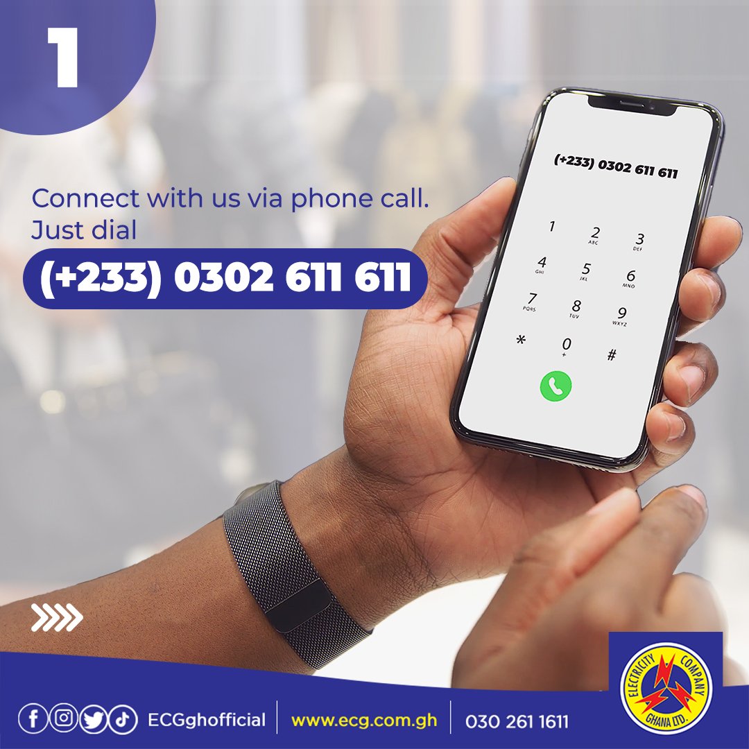 ECGghOfficial's tweet photo. ECG's Contact Centre is just a call or click away, 24 hours a day! 

We've got all your electricity-related issues covered, reach out and experience hassle-free assistance!

#ECGSupport #AlwaysHereForYou #CustomerService #ECG247 #ECGPowerApp https://t.co/OI2yLrwPyX