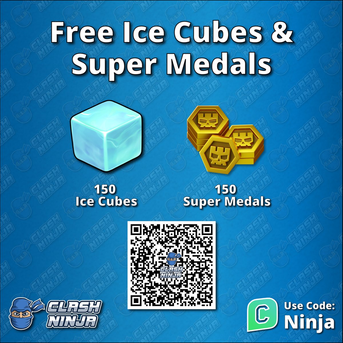 ClashDotNinja's tweet photo. 150 Ice Cubes & 150 Super Medals

You can claim extra Super Dragon Spotlight resources for your village using the link below:

https://t.co/xnDejCgCGK

#ClashofClans