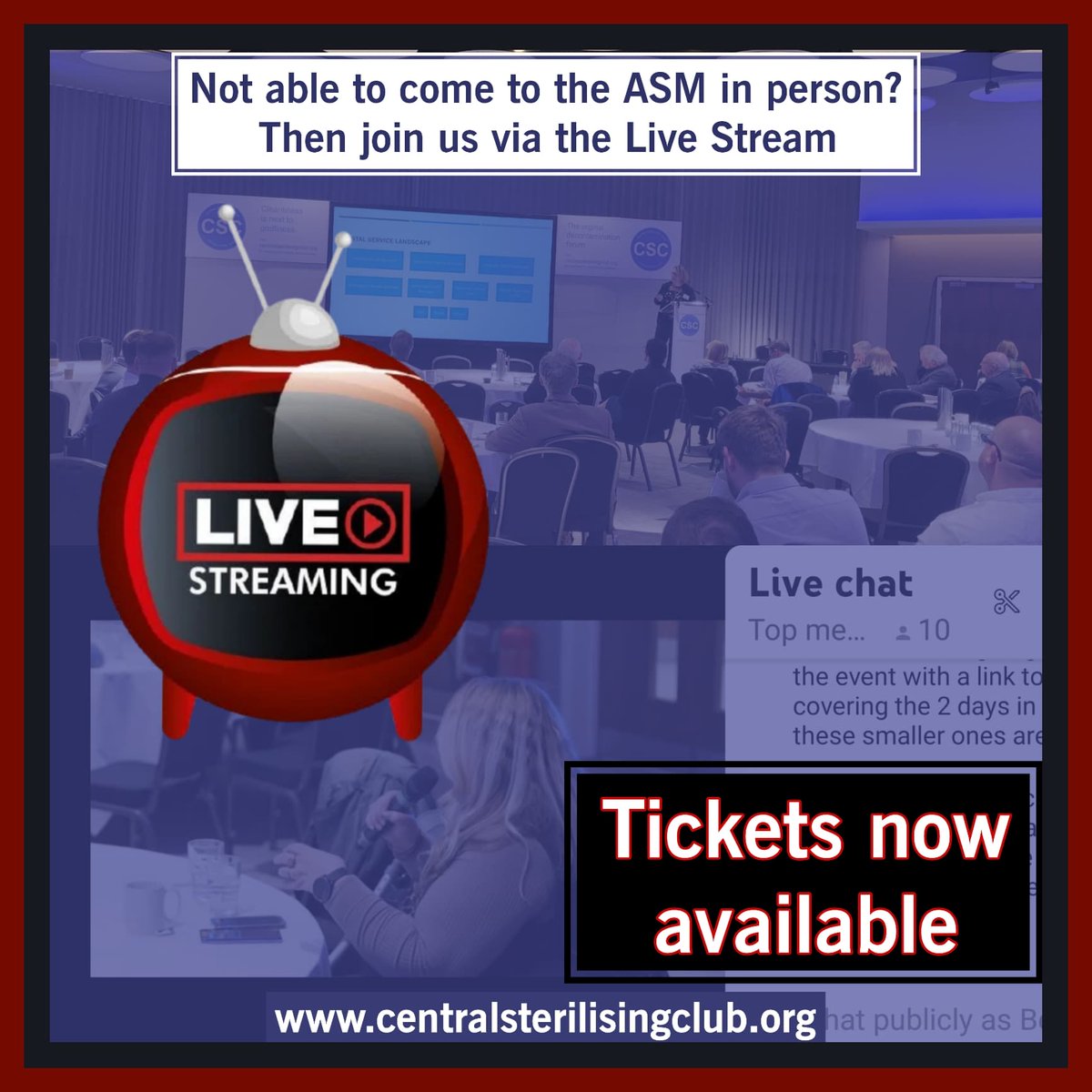 5 weeks to go!
Have you booked your space yet? 
if you can't come in person remember we have live streaming too...
#healthcare
#decontamination
#reusablemedicaldevices