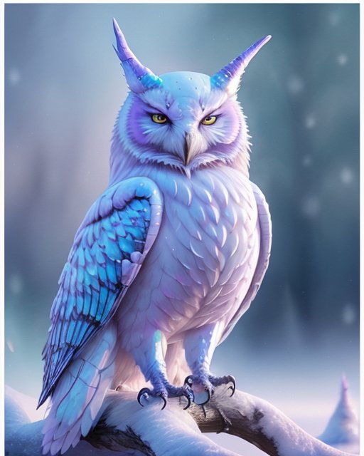 JRV696's tweet photo. Snow owls made with @get_starryai https://t.co/A1pYt96KSJ