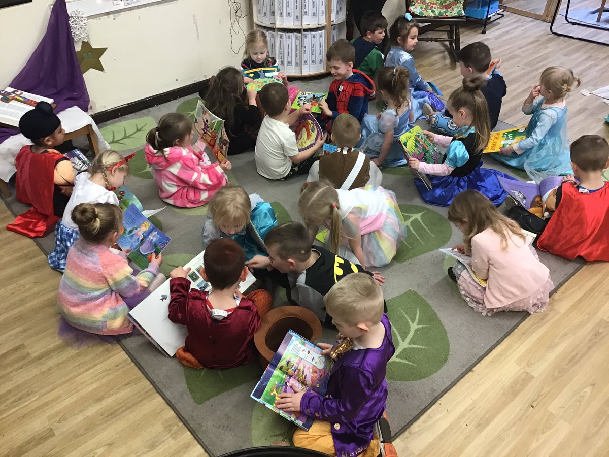 FS_BBSM's tweet photo. A wonderful day on world book day 📕 Our children came dressed as their favourite character from a book. We snuggled up with a book and a biscuit and talked about our favourite stories. https://t.co/ta9QLB406J