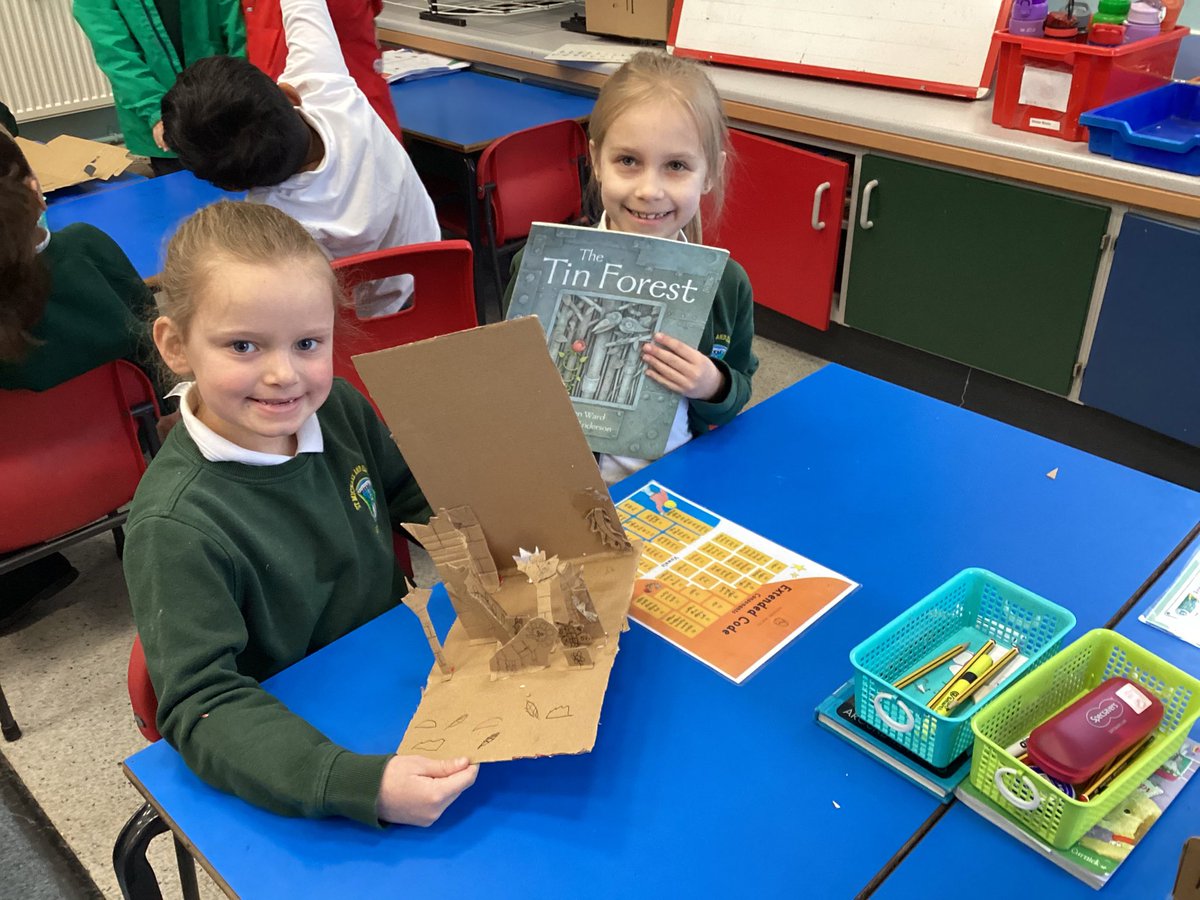 This morning Class 2 have been making their own Tin Forest. Tomorrow they will be writing instructions to share how to make one! @Rise_MAT