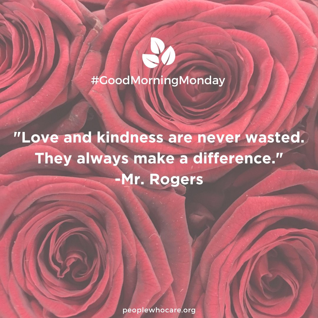 #goodmorningmonday 'Love and kindness are never wasted. They always make a difference.' -Mr. Rogers Have a fantastic week!