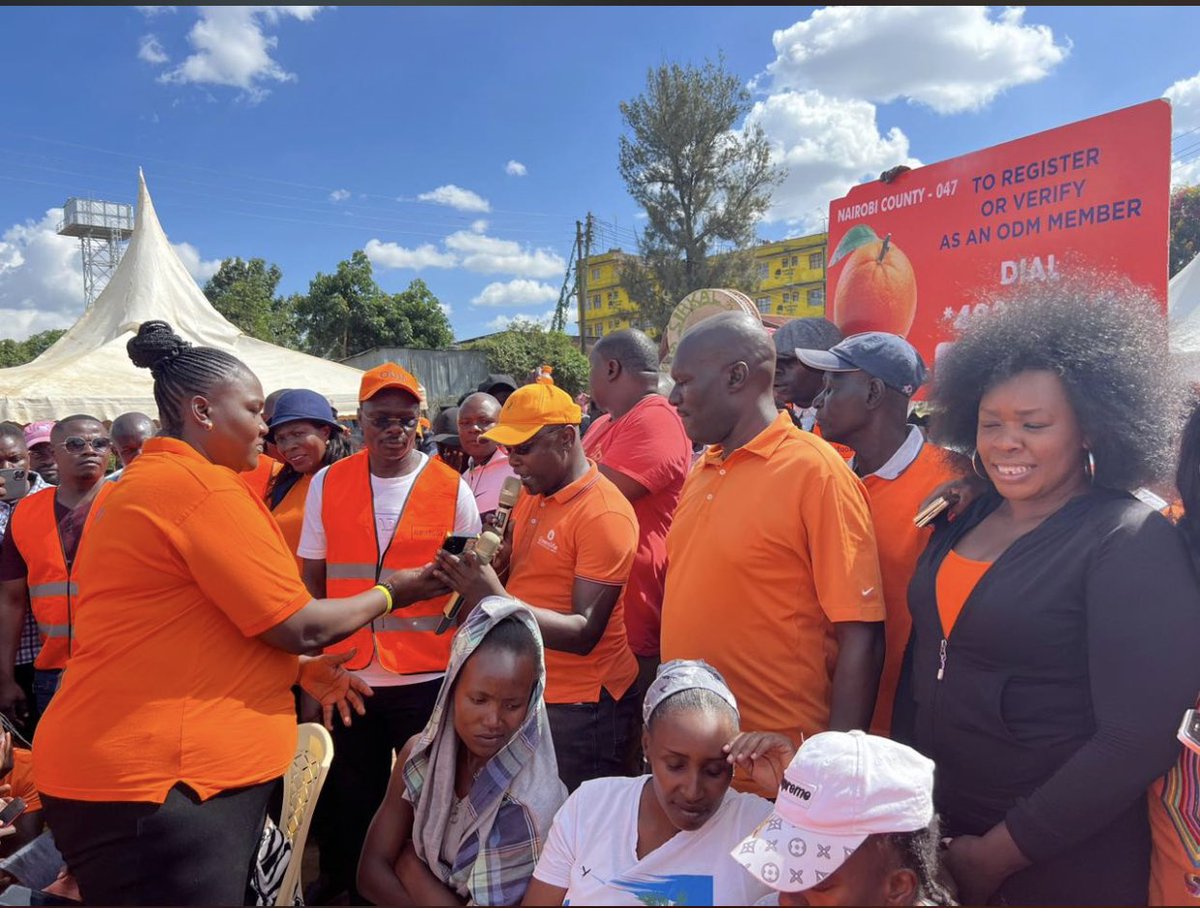 TheODMparty's tweet photo. The Party Membership Recruitment exercise continues across the country. Our aim to to gain more numbers for a stronger ODM. This was in Mathare last weekend #TukoTayari https://t.co/vRkB7O2amy
