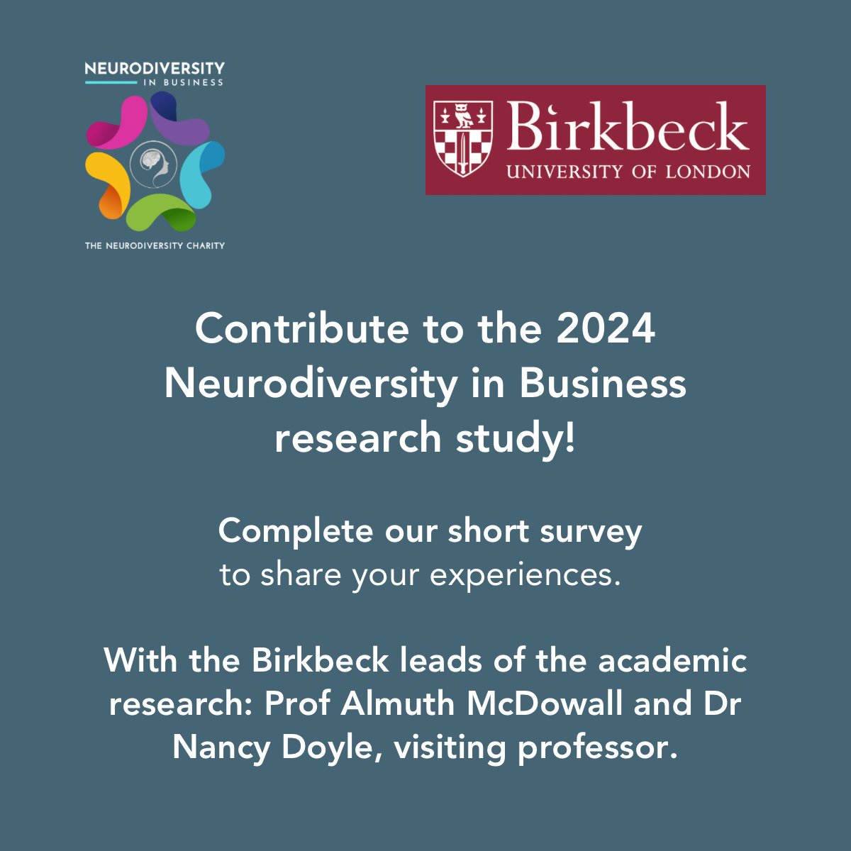📢 Calling all employers! We need your input today for our transformational 2024 Neurodiversity in Business and Work research study. Complete the survey: bit.ly/3tp0RCb #Neurodiversity #NeurodiversityInBusiness #NeurodiversityAtWork