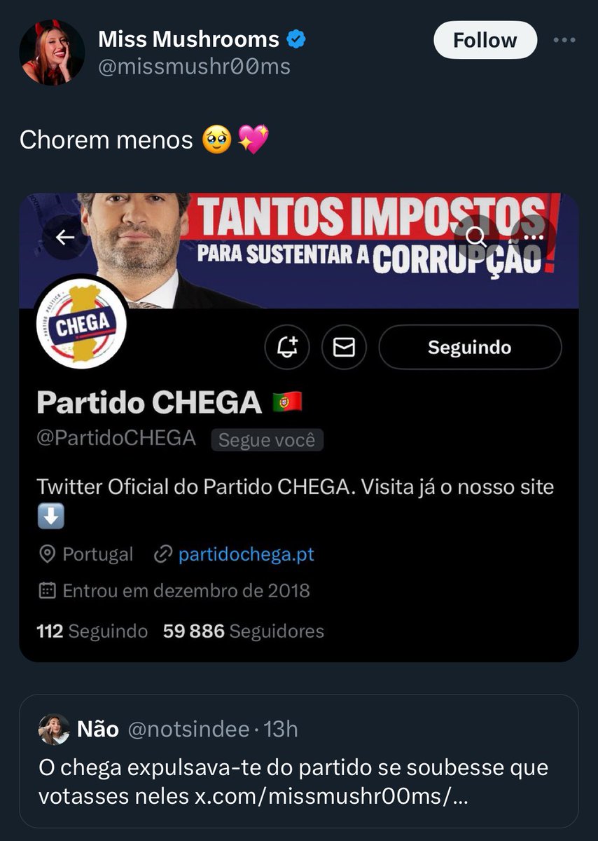 Alguém que diga à Miss Mushrooms que os criadores de gado também alimentam os porcos antes de os abaterem(tou block)