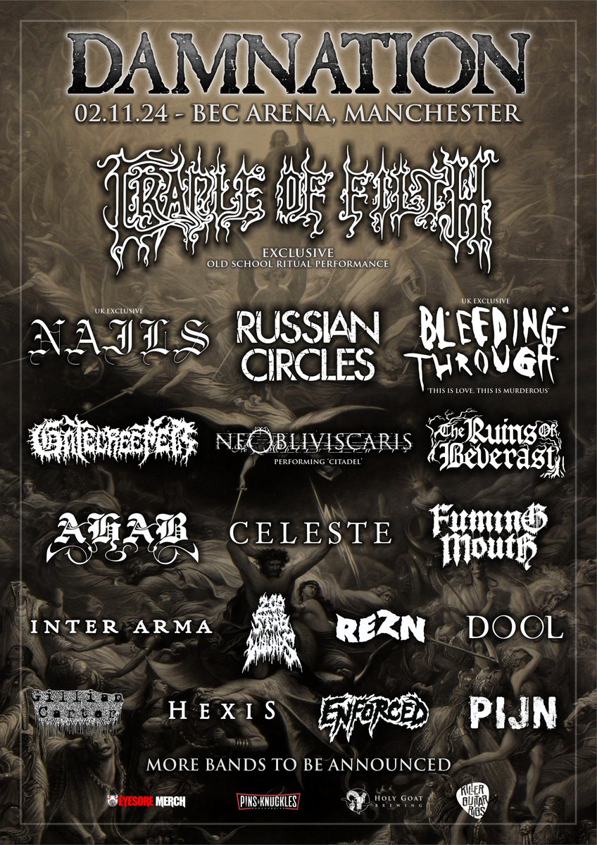 damnationfest's tweet image. Ne Obliviscaris (performing Citadel)

Enforced performing thrash.

And Pijn performing huge riffs.

Tickets: damnationfestival.co.uk/tickets